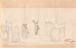 Possibly a Crowd before a Prophetess